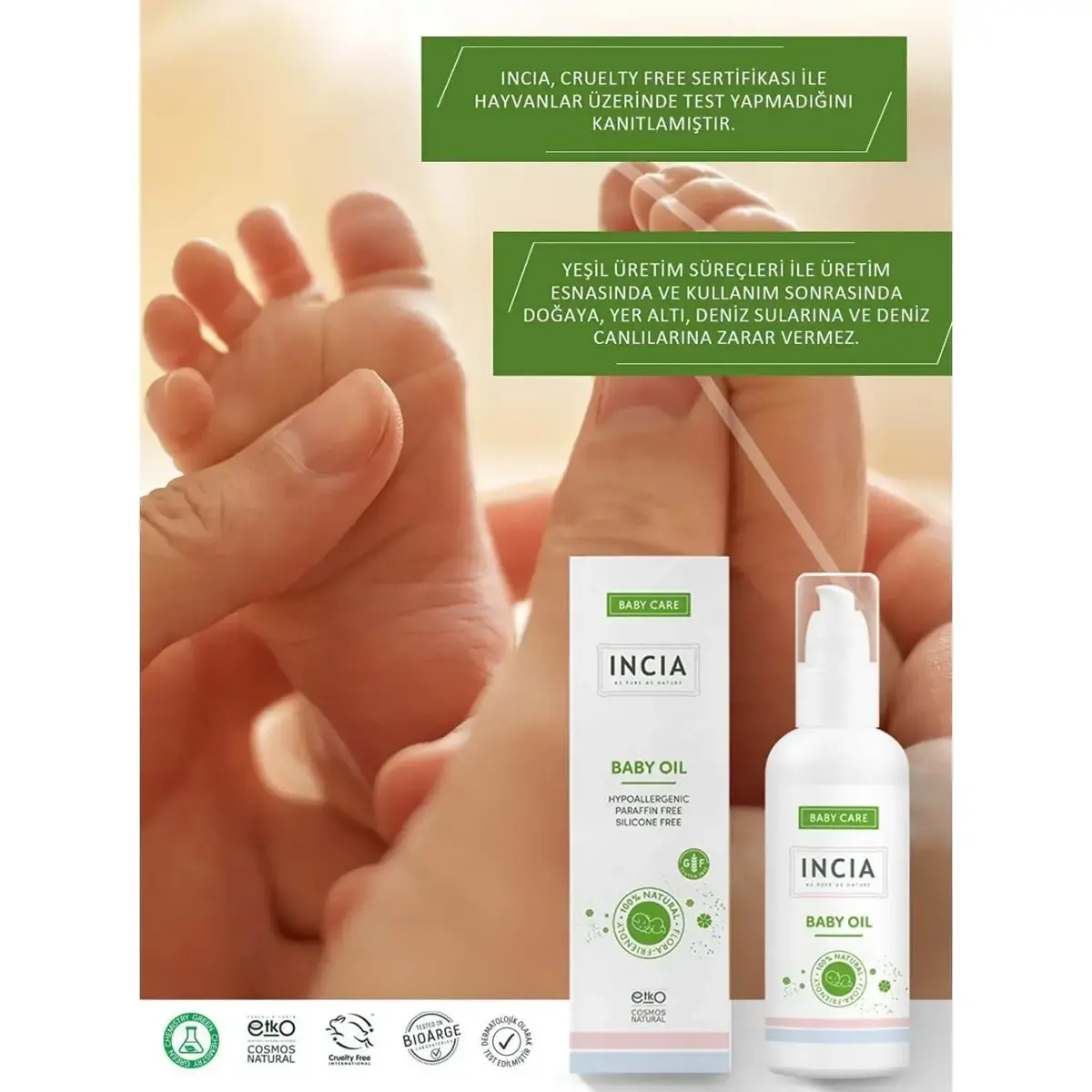 Incia Doğal Bebek Yağı 110 ml