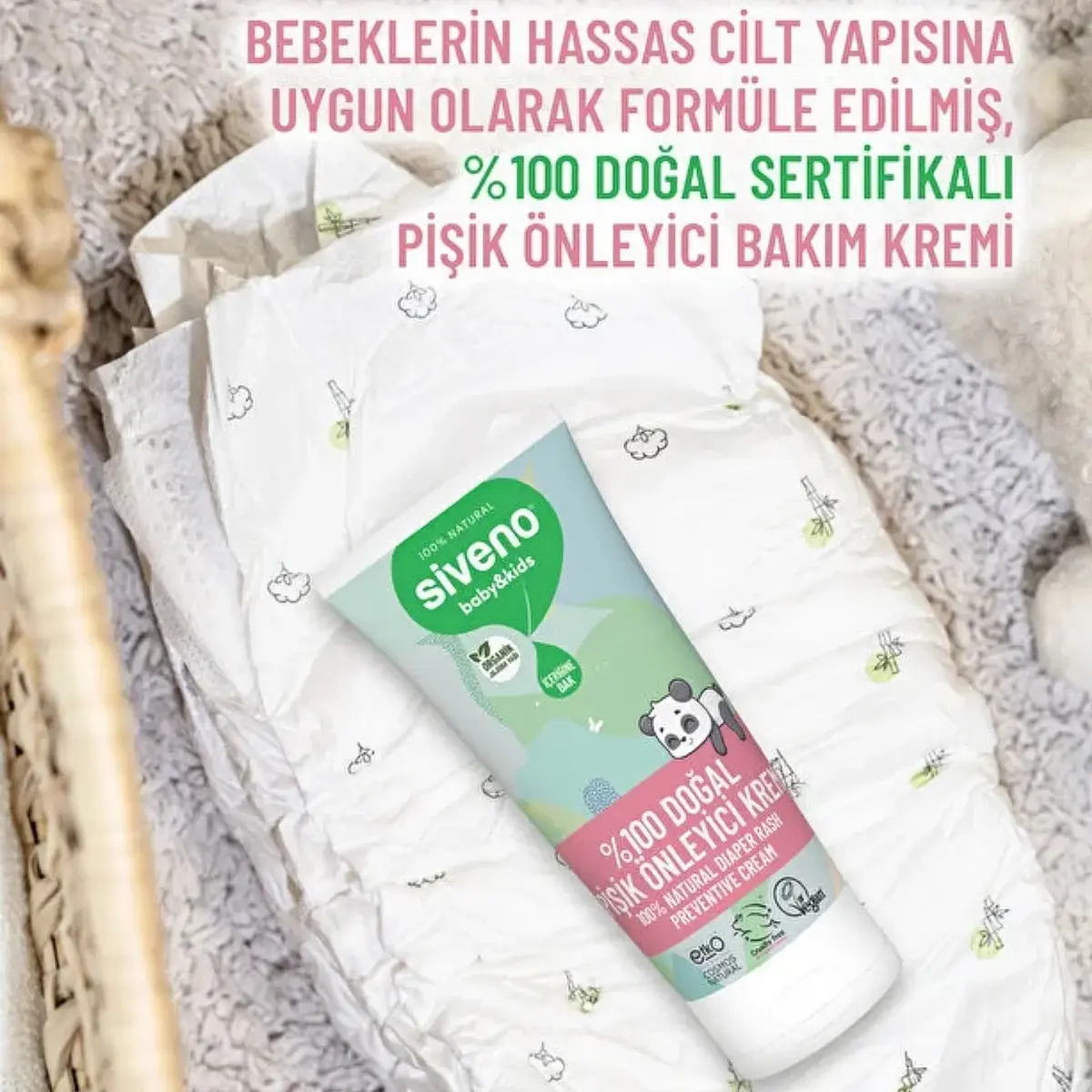 Siveno %100 Doğal Bebek Pişik Önleyici Jel Krem 50ml