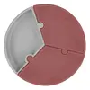 OiOi Puzzle Vakumlu Mama Tabağı Velvet Rose - Powder Grey