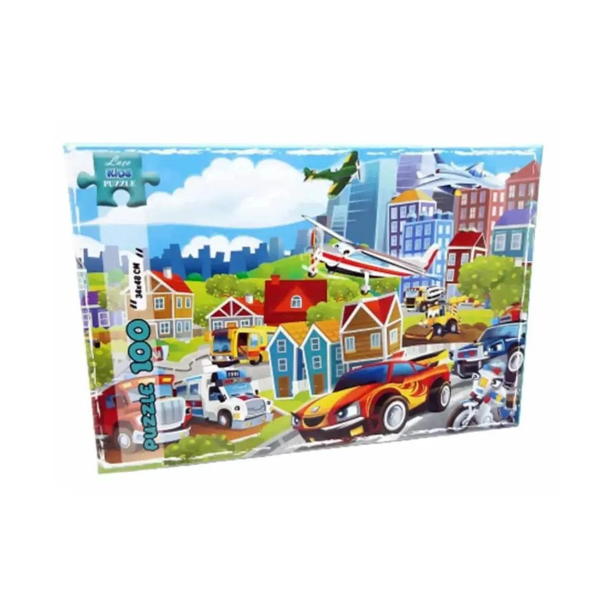 Laço Kids Şehirdeki Taşıtlar Puzzle 100 Parça