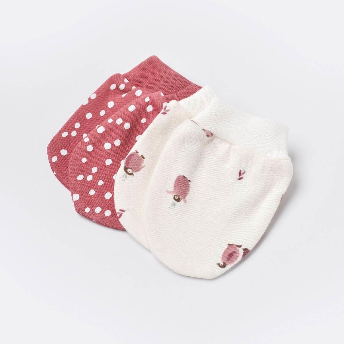 Bibaby Organik Eldiven 2li Little Love Rose Dry