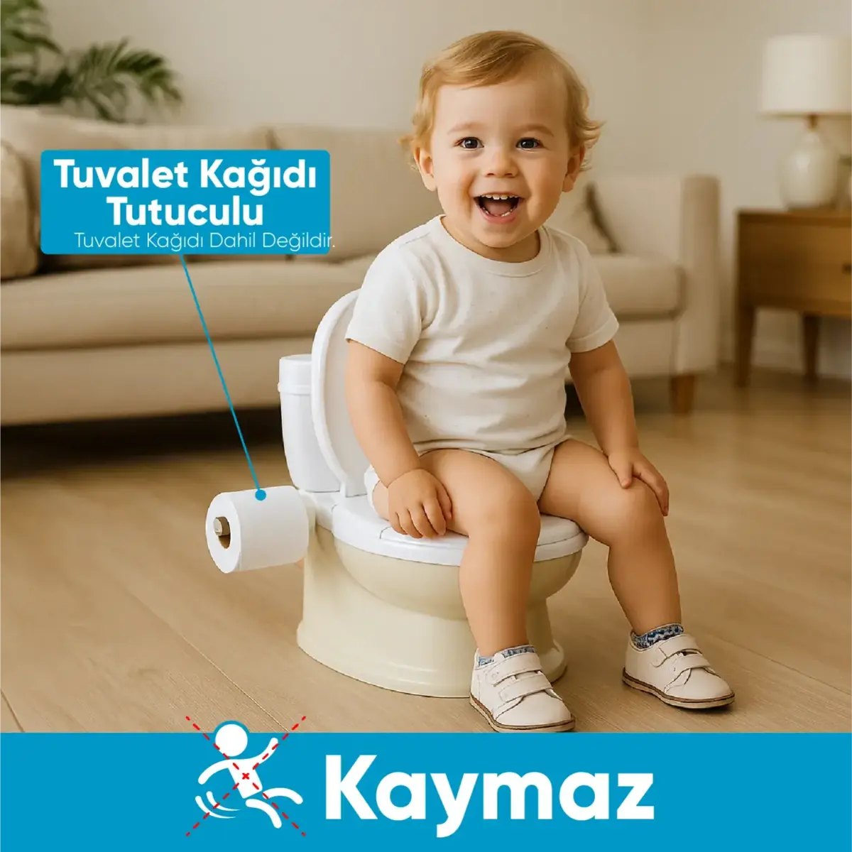 Dolu Nuve Eğitici Lazımlık Bej-Beyaz