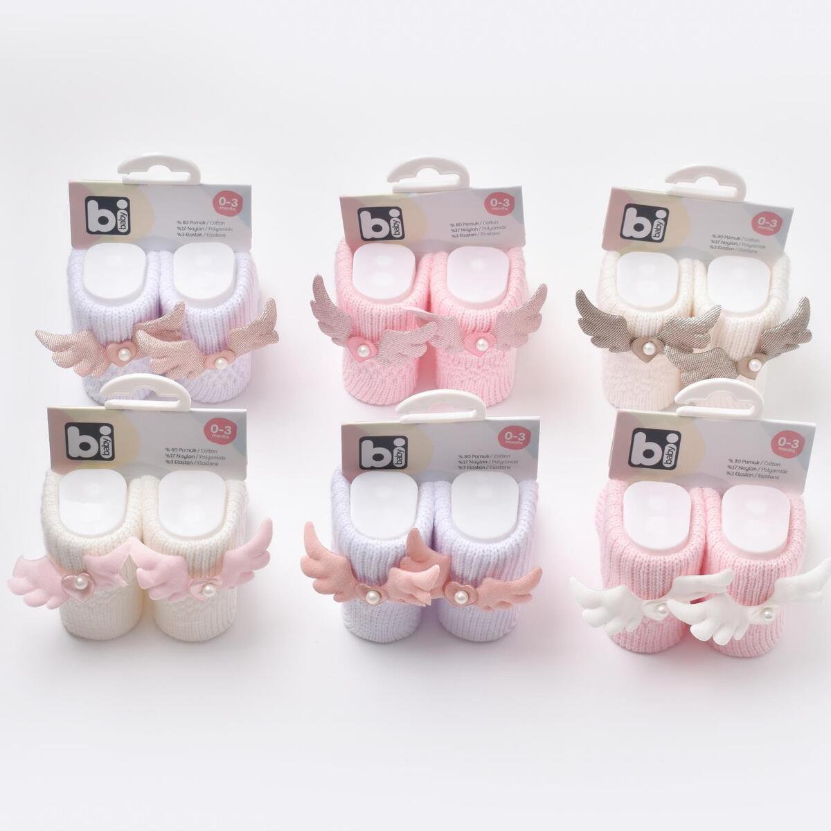 Bibaby Patik Çorap Angel Pembe