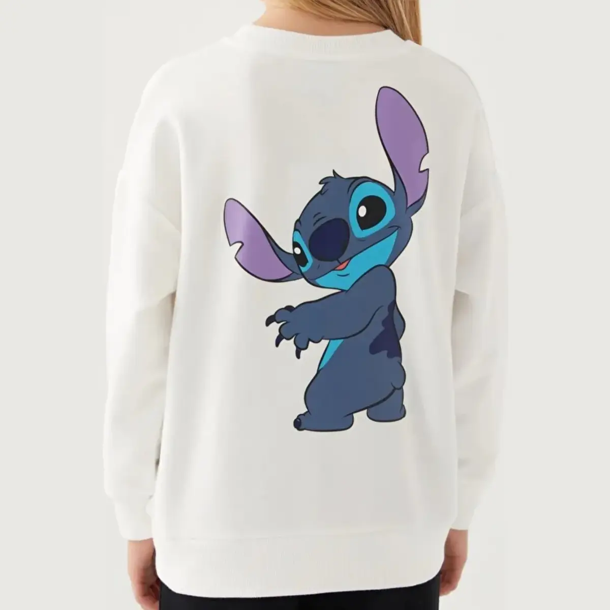 Stitch Sweatshirt Krem