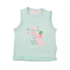 Mini Damla T-Shirt Kolsuz Tropikal Mint