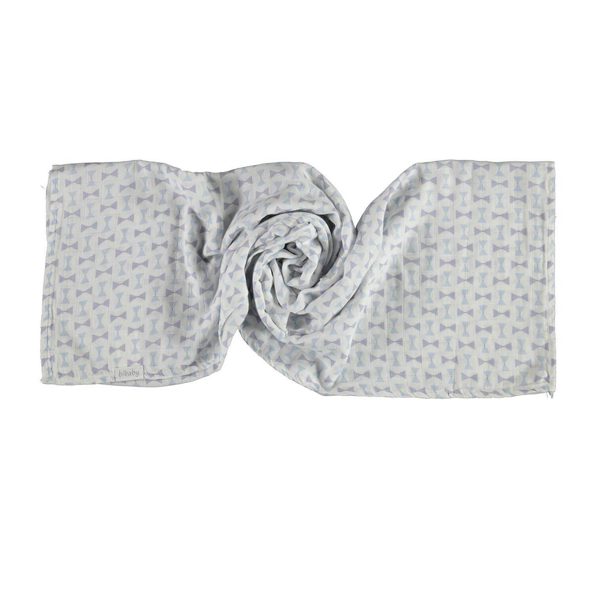 Bibaby Müslin Örtü Papyonlu 100x130cm Mavi