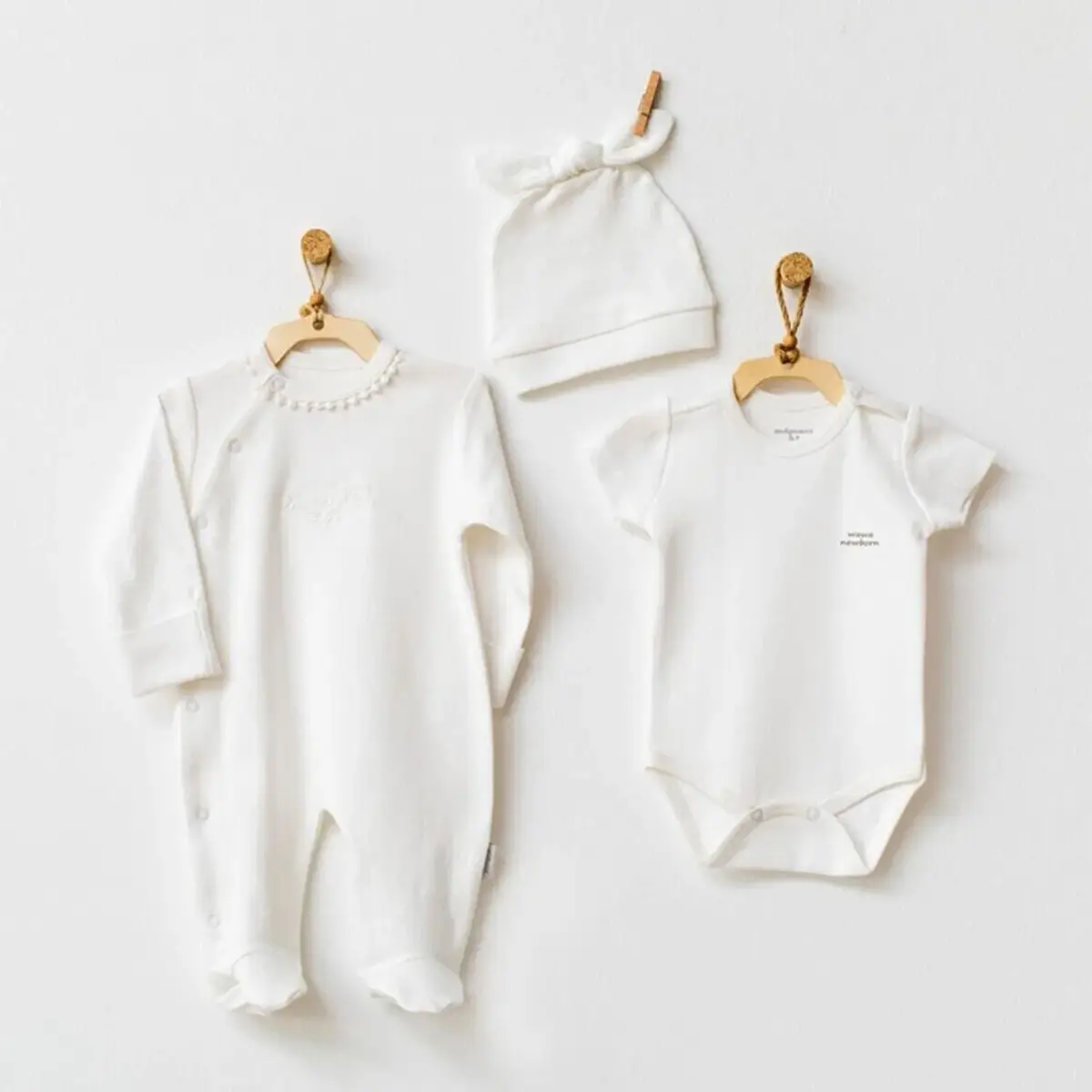 Andy Wawa Tulum Takımı 3lü Natura Wawa Organic Girl Ekru