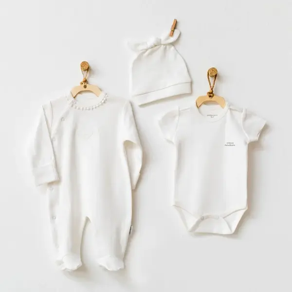 Andy Wawa Tulum Takımı 3lü Natura Wawa Organic Girl Ekru