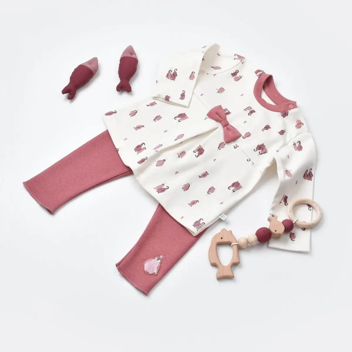 Bibaby Organik 2li Takım Little Love Rose Dry