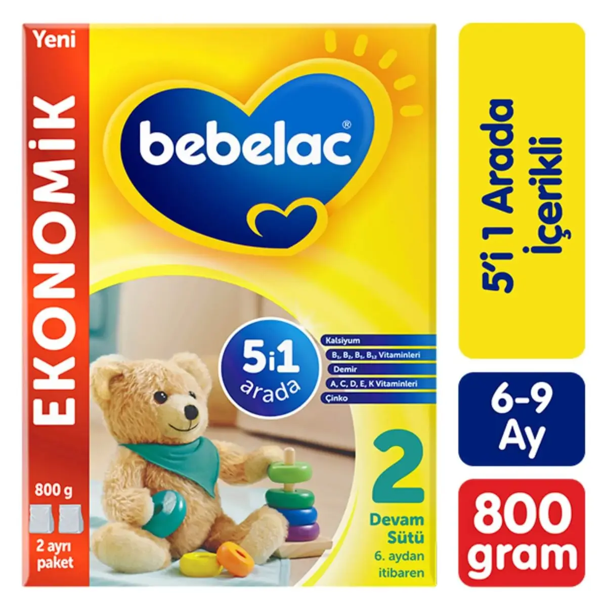 Bebelac 2 Bebek Devam Sütü 800 Gr
