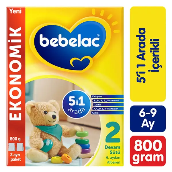 Bebelac 2 Bebek Devam Sütü 800 Gr