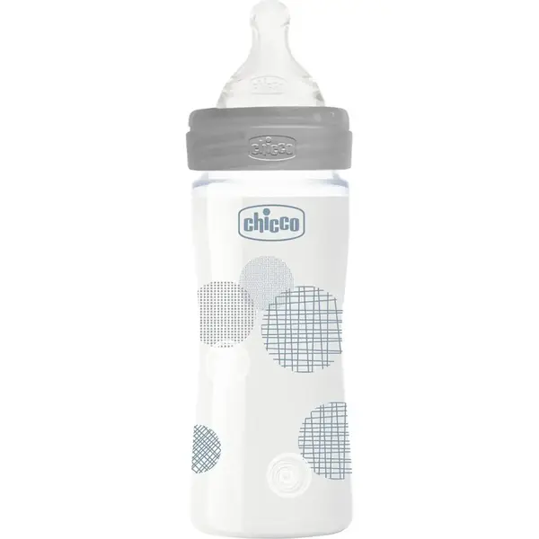 Chicco Well Being Silikon Emzikli Cam Biberon 240 ml 0+ Ay Unisex