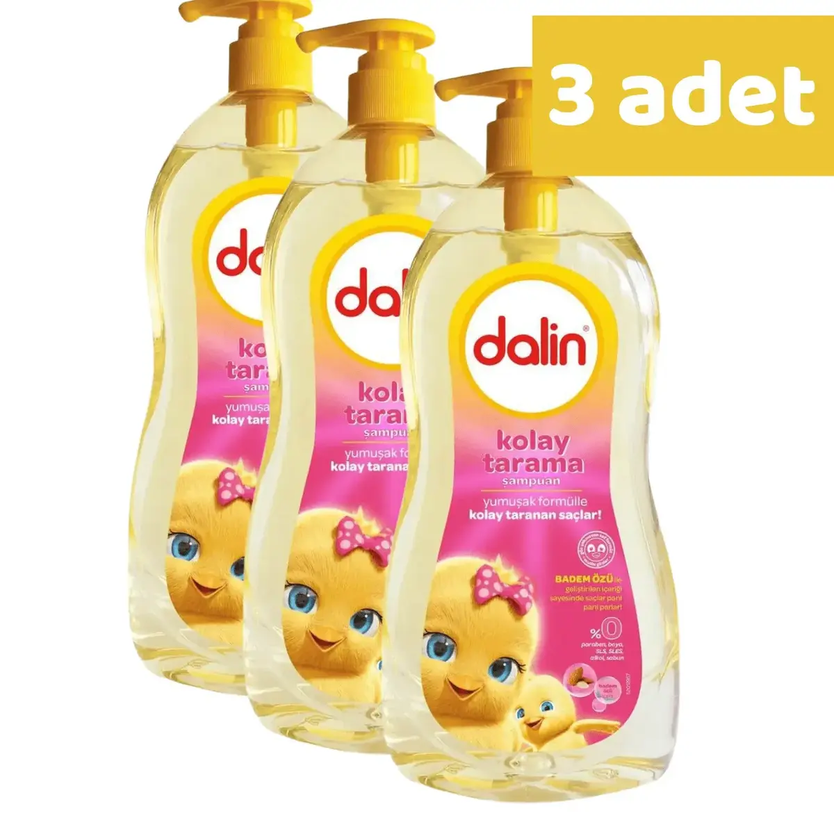 Dalin Kolay Tarama Bebek Şampuanı Badem 700 ml x 3 Adet