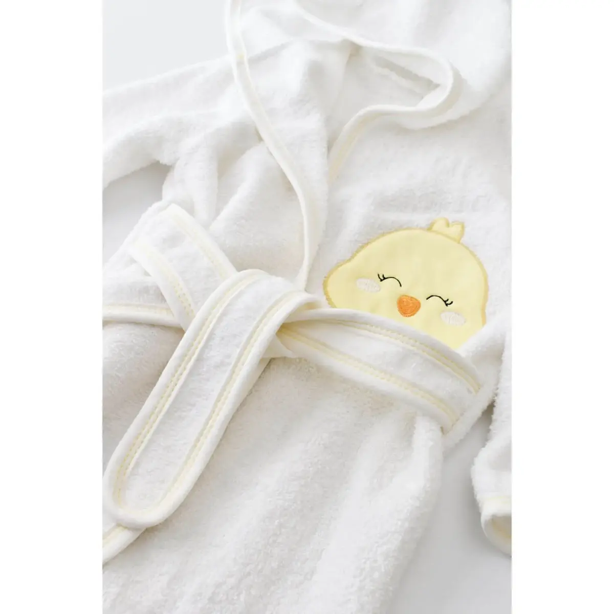 Bibaby Bornoz Takımı Smiley Bird Ekru - Sarı