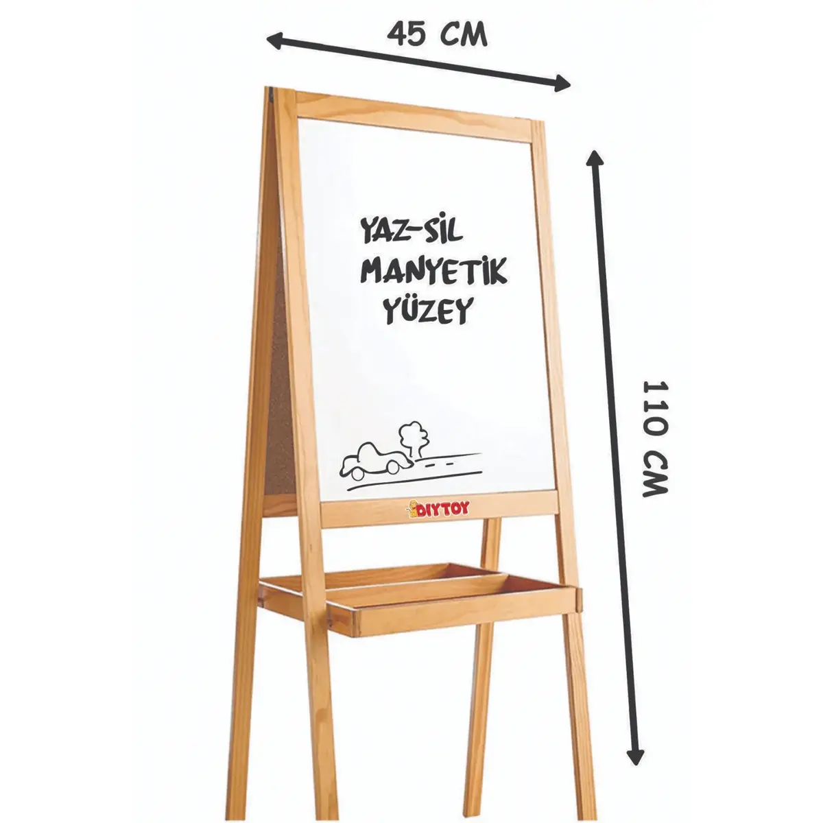 Manyetik Çift Taraflı Ahşap Yazı Tahtası