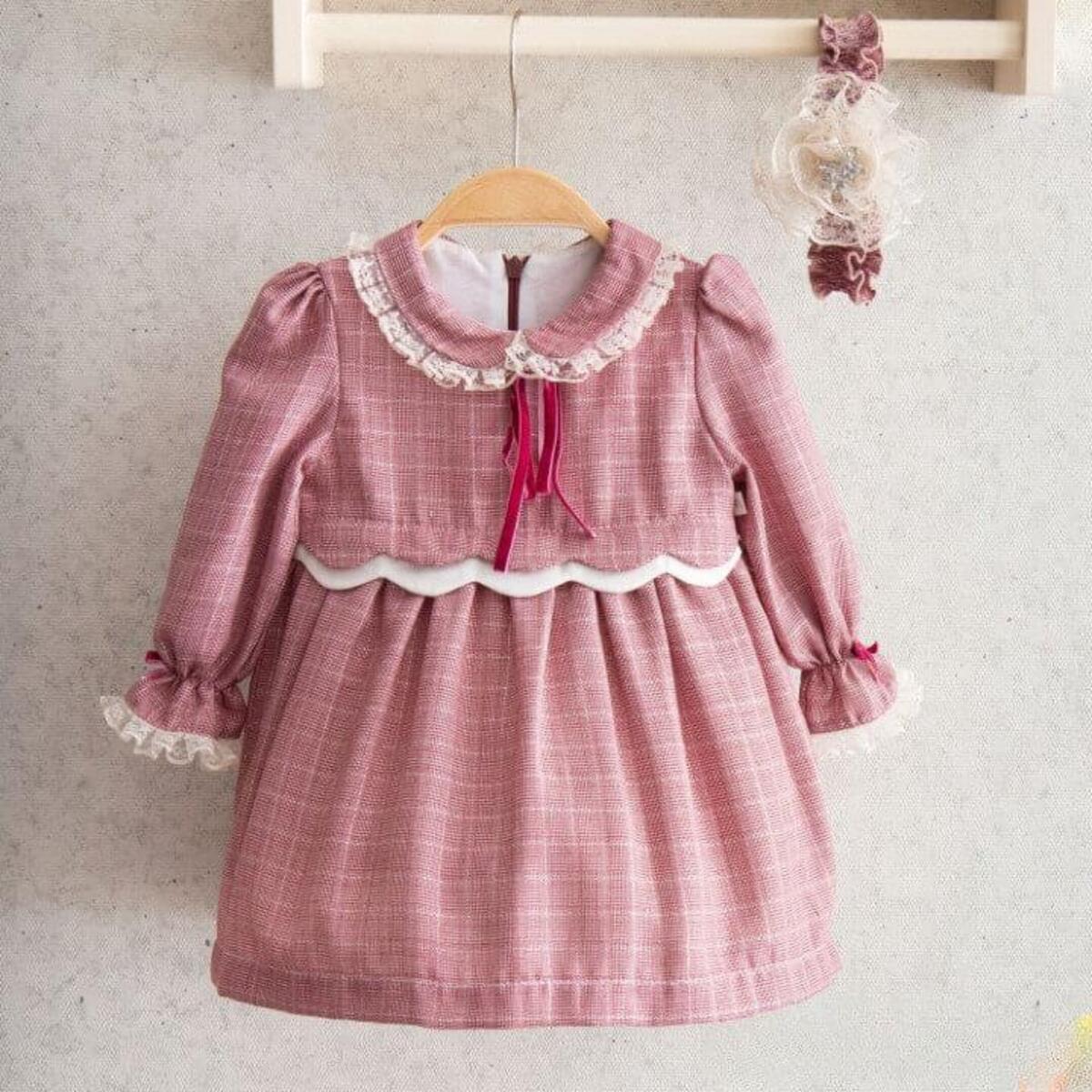 Miomini Elbise Yakalı Dantelli Windy Bordo