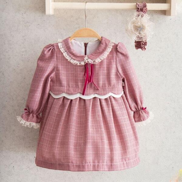 Miomini Elbise Yakalı Dantelli Windy Bordo