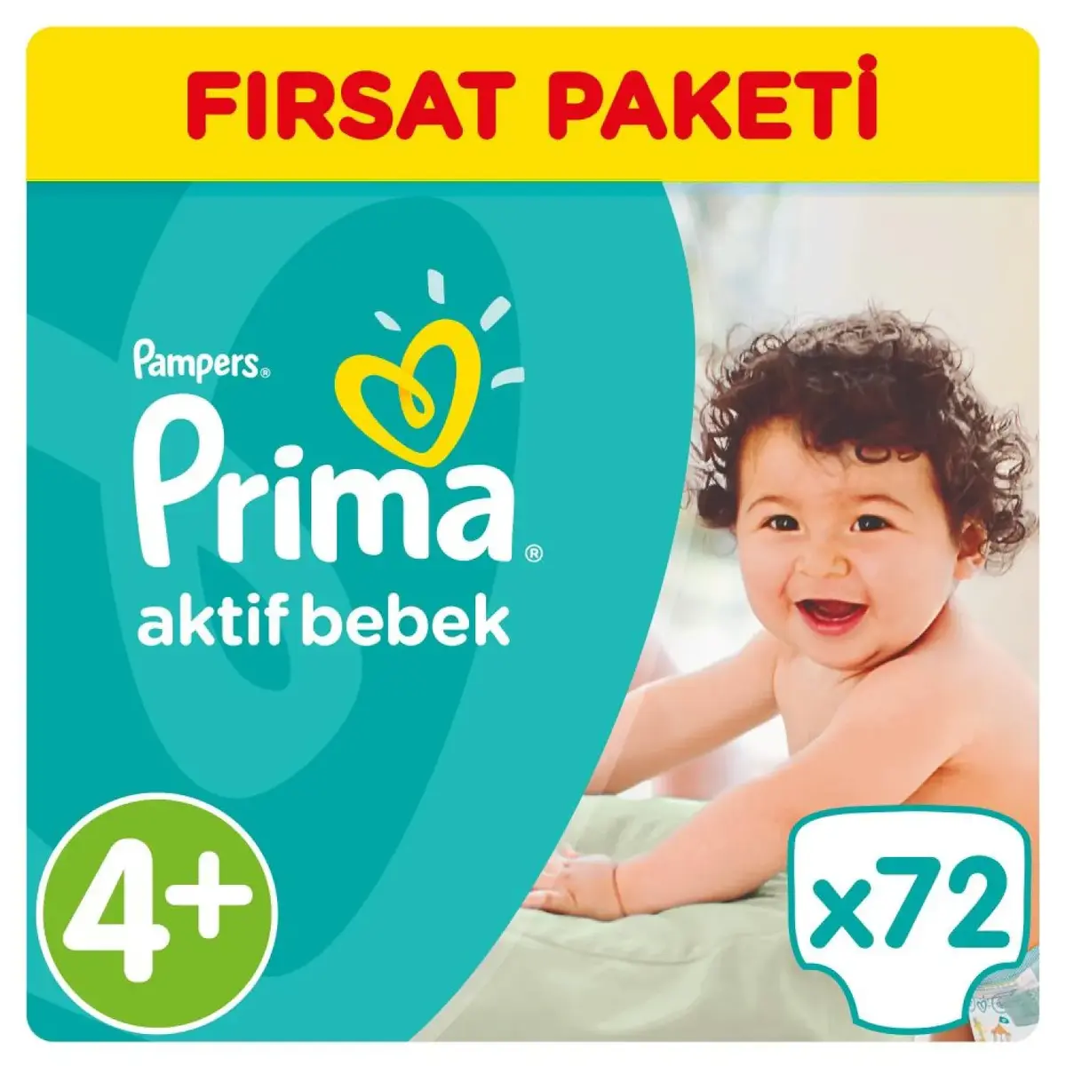 Prima Bebek Bezi Aktif Bebek 4+ Beden Maxi 72li Fırsat Paketi 