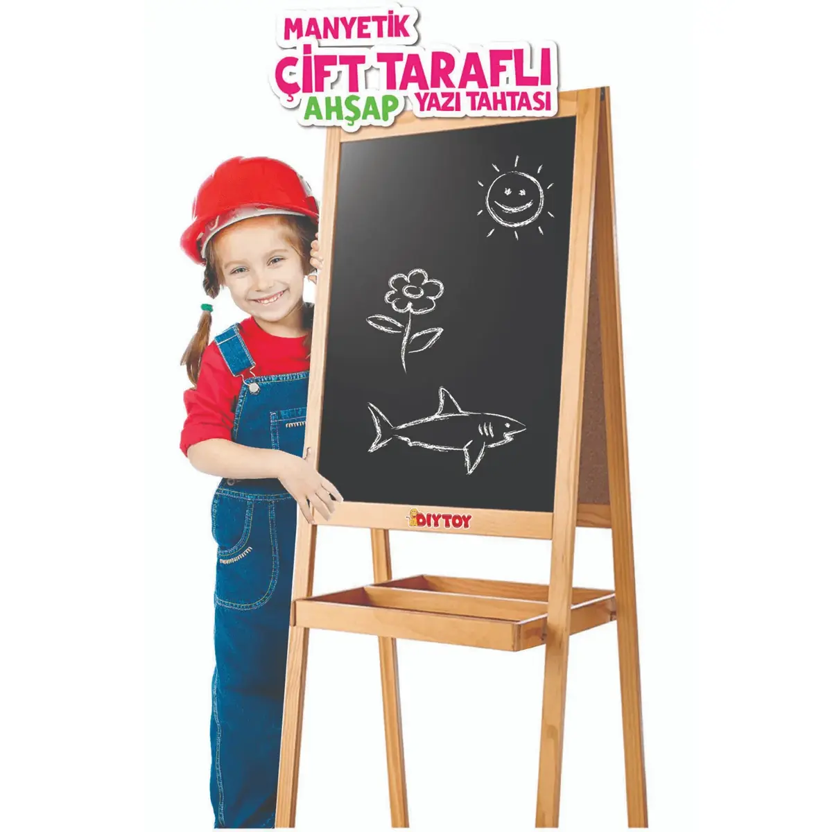 Manyetik Çift Taraflı Ahşap Yazı Tahtası
