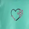 Bebolly Sweatshirt Kalp Baskılı Mint