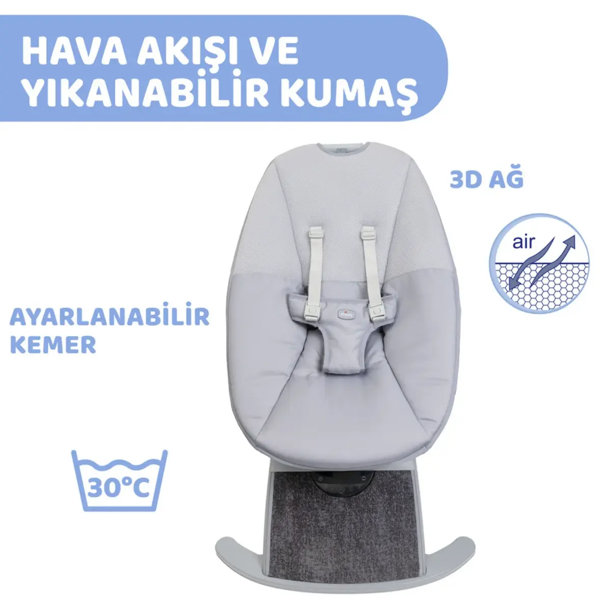 Chicco Comfy Elektrikli Ana Kucağı Silver Spring
