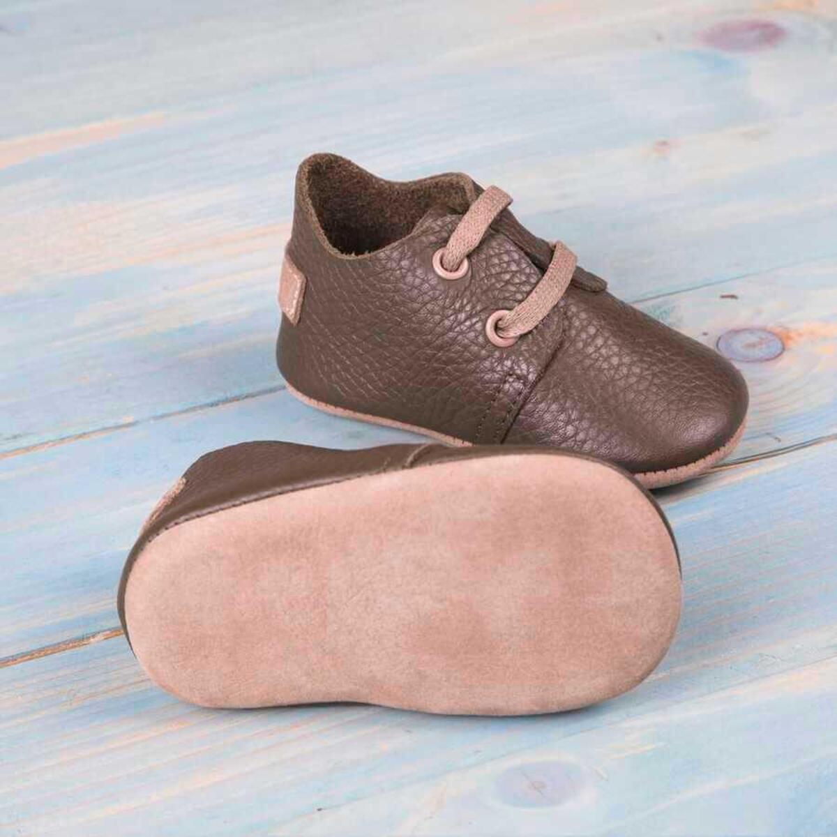 Ella Bonna Bebek Ayakkabısı Hakiki Deri Haki