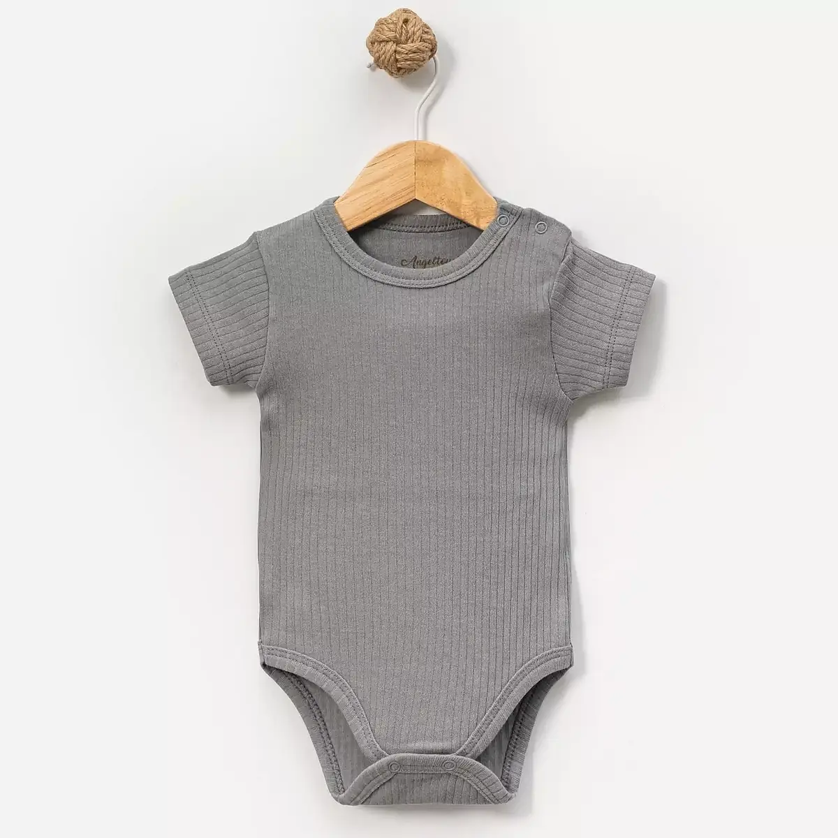 Angeltouch Body Kısa Kol Raporlu Gri