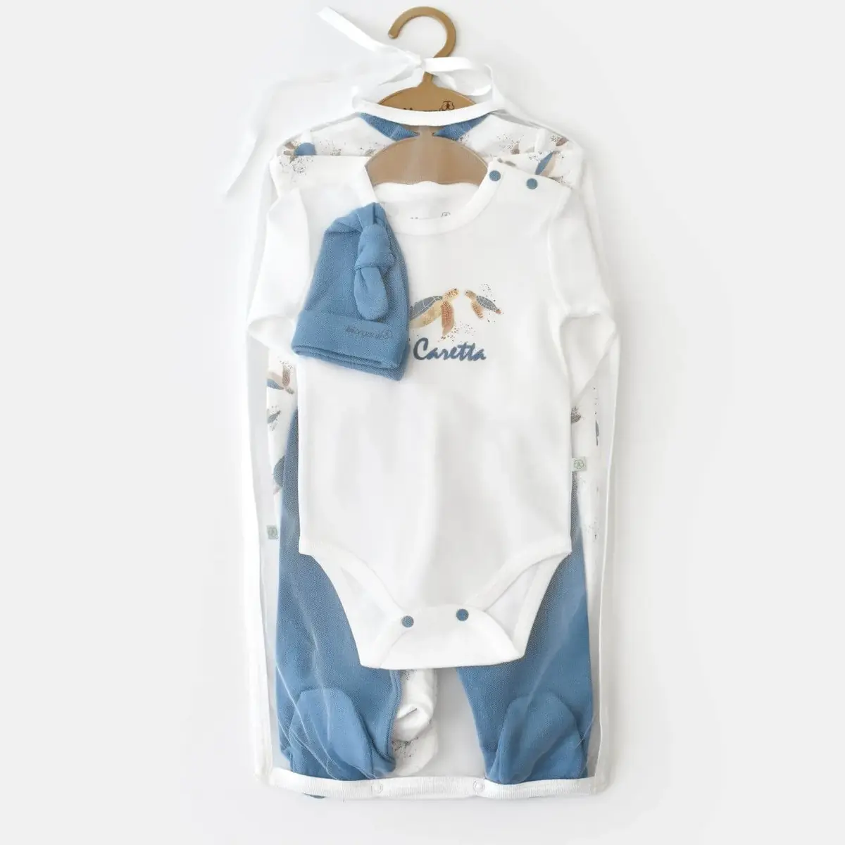 Bibaby Organik Tulum Takımı Tüllü Caretta In Live Ekru - İndigo