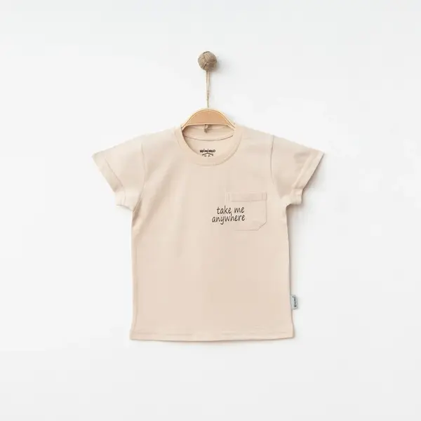 Winimo T-Shirt Take Me Baskılı Bej
