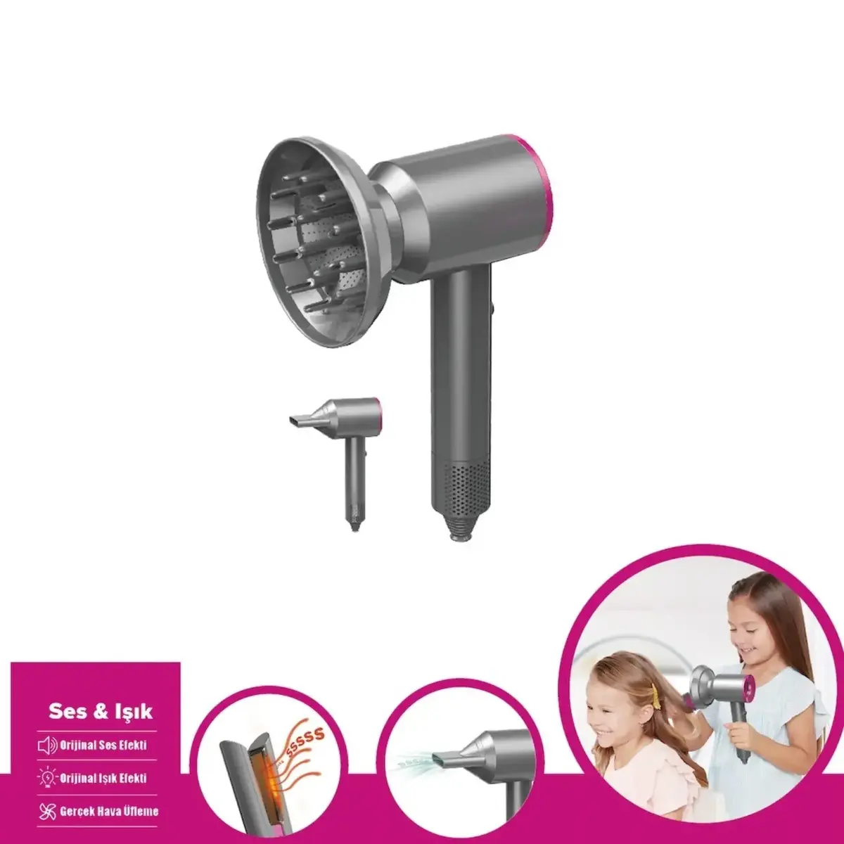 Vardem Sesli ve Işıklı Lüks Saç Bakım Seti 2 in 1 