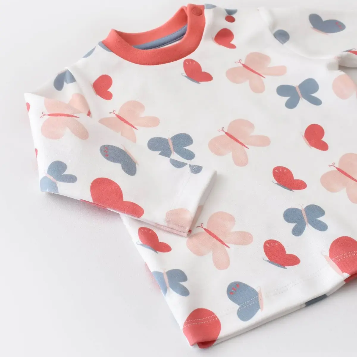 Bibaby Organik Sweatshirt Wild Flowers Coral