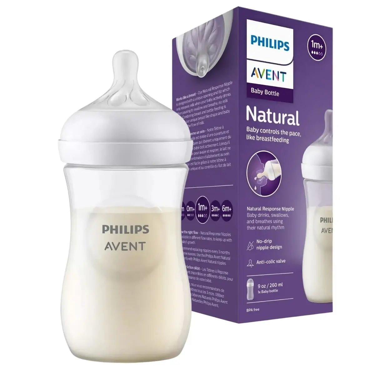 Philips Avent Doğal Tepkili PP Biberon 260ml 1+ Ay