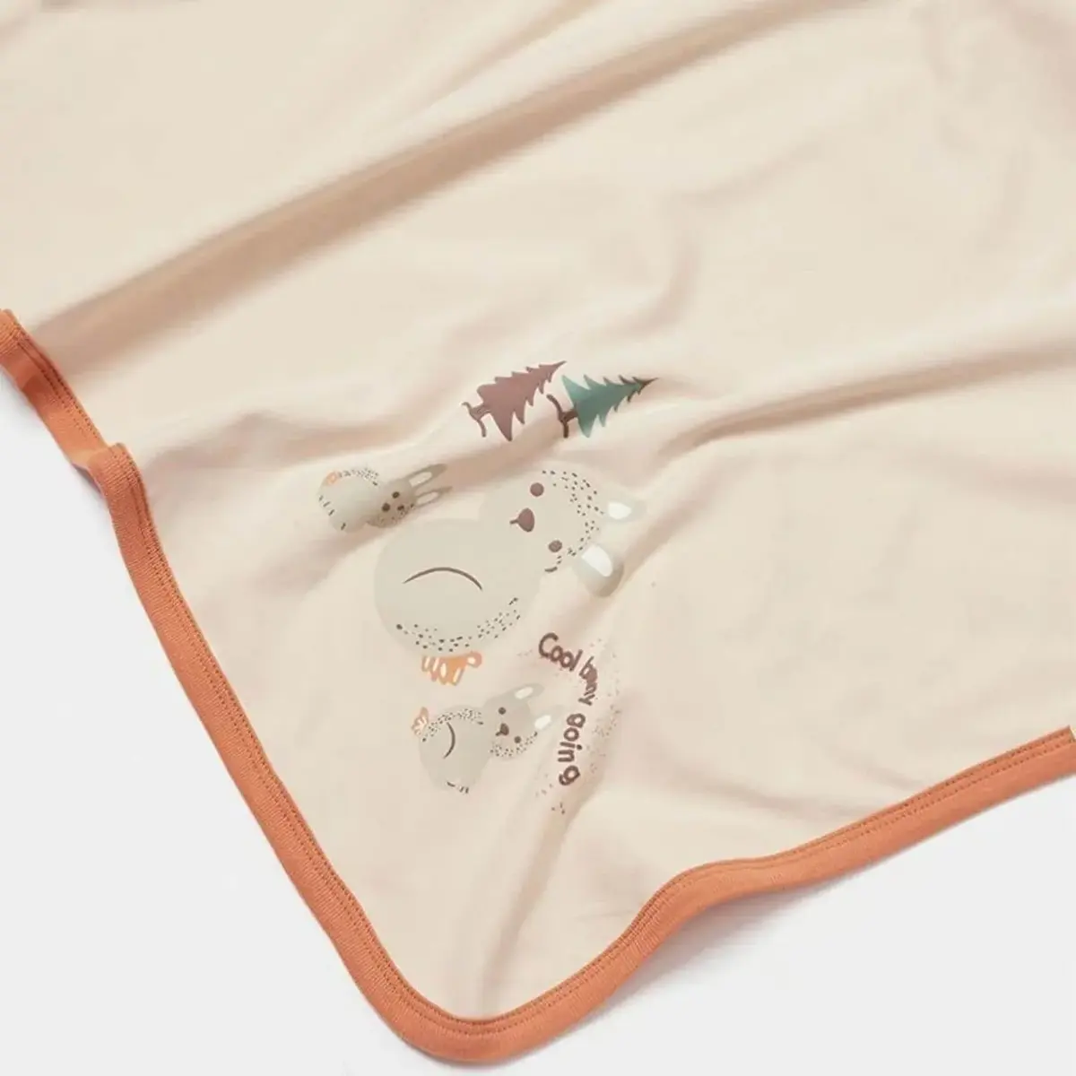 Bibaby Battaniye Biorganik Cool Lines Bunny Bej Hardal