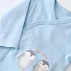 Bibaby Organik Zıbın Takımı 3lü Hello New Penguins Mavi