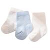 Bibaby Organik Çorap Soket 3lü Puanlı Mavi - Ekru