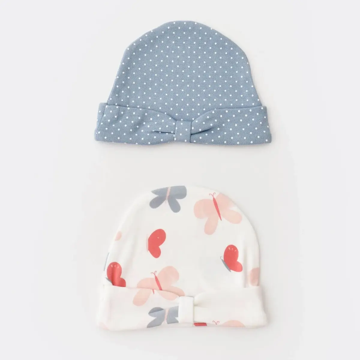 Bibaby Organik Şapka 2li Wild Flowers Spring Blue Bibaby Organik Şapka 2li Wild Flowers Spring Blue