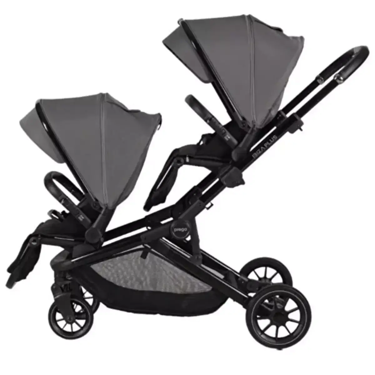 Prego 2420 Ibiza Plus I-Size Travel Sistem İkiz Bebek Arabası Gri