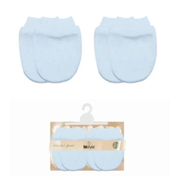 Bistyle Eldiven 2li I Love Blue Mavi