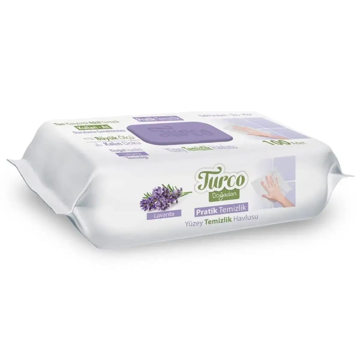 Baby Turco Doğadan Yüzey Temizlik Havlusu Lavanta 100lü