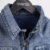 Overdo Gömlek Kot Welsoft Arkası Baskılı Mavi Denim