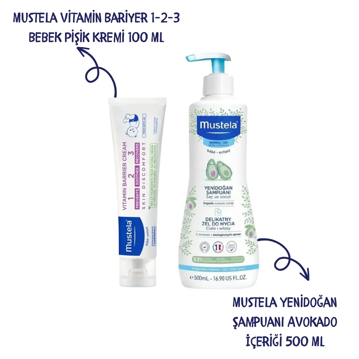 Mustela Şampuan + Pişik Kremi (Avantaj Paketi)