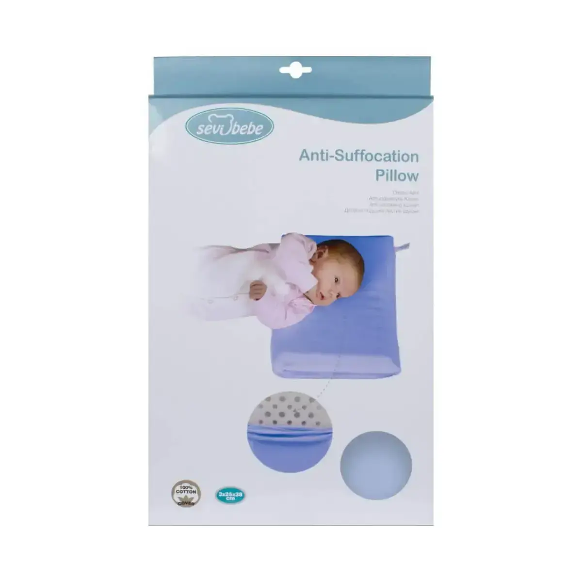 Sevi Bebe Boğulmayı Önleyici Yastık Mavi