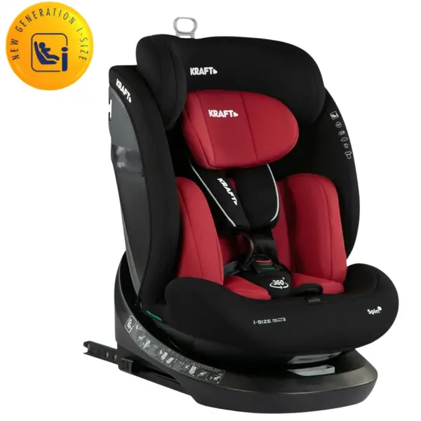 Kraft Spin I-Size Oto Koltuğu 0-36 Kg Red