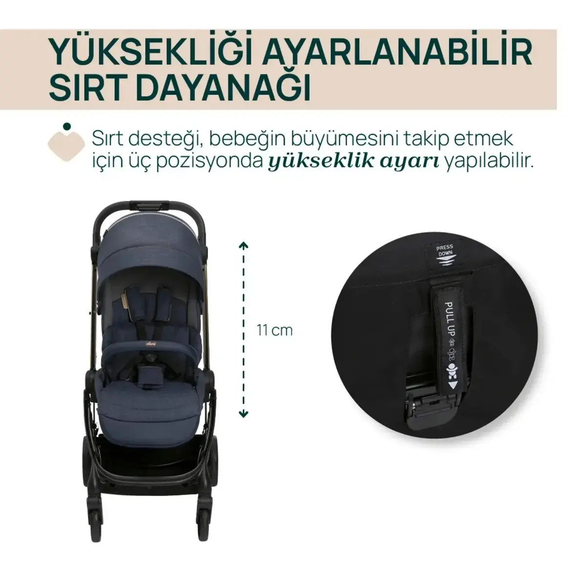 Chicco One4Ever Lounge Travel Sistem Bebek Arabası Denim Shine