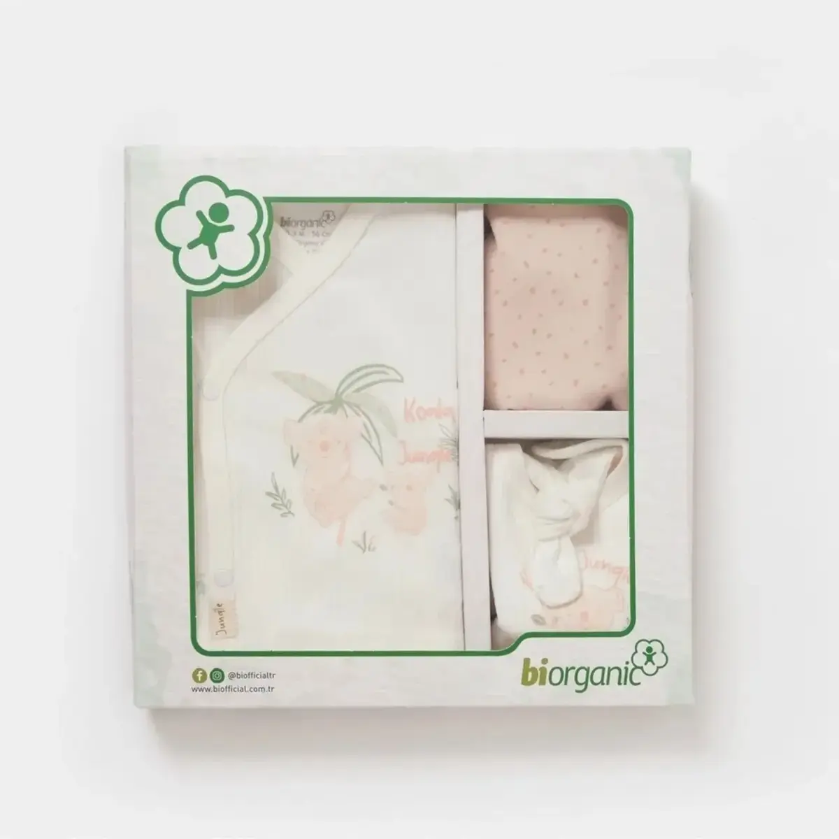 Bibaby Organik Hastane Çıkışı 5li Koala Jungle Pembe