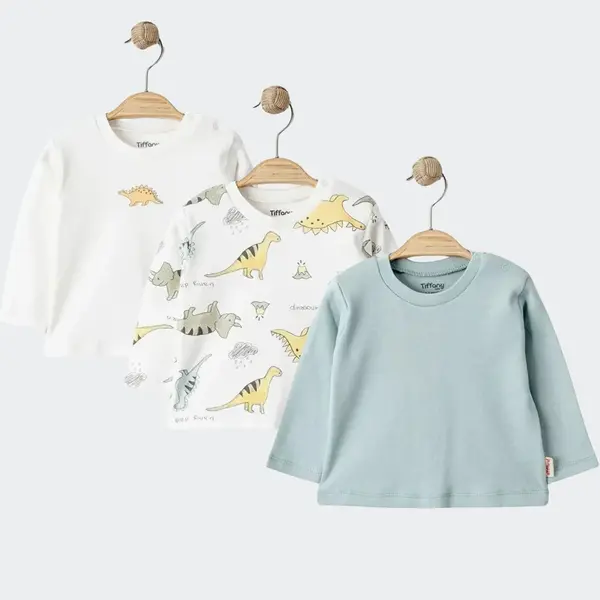 Tiffany Sweatshirt 3lü Dinosaur Theme