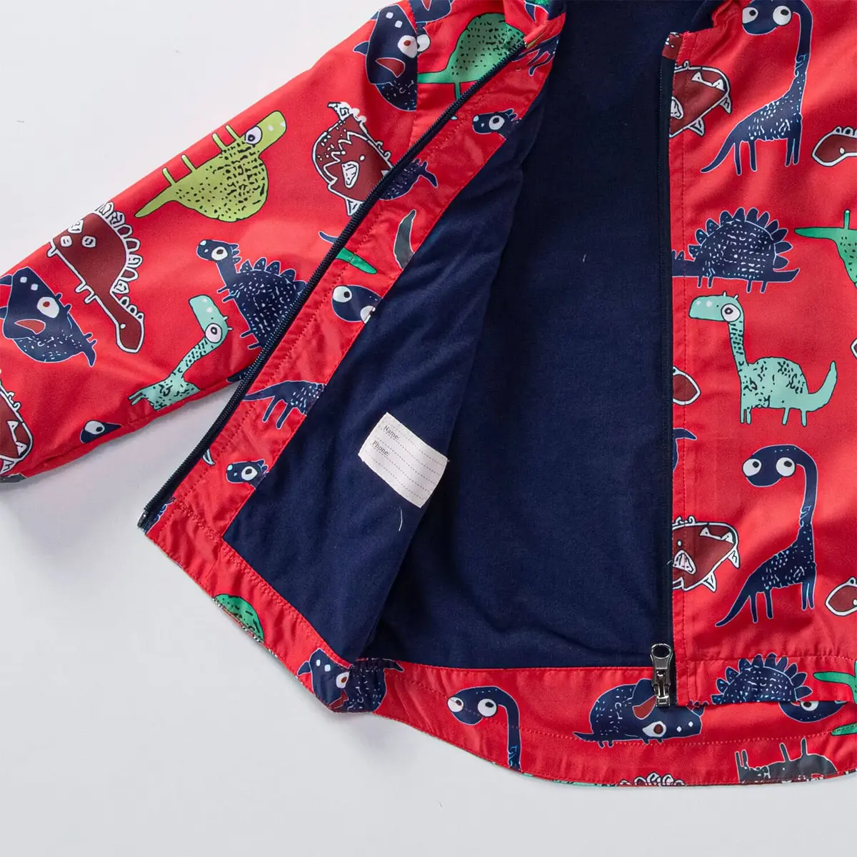 Midimod Yağmurluk Dinazor Baskılı Kırmızı