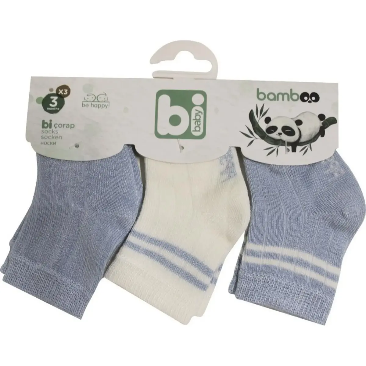 Bibaby Çorap Soket 3lü Derby Bamboo Mavi Bibaby Çorap Soket 3lü Derby Bamboo Mavi