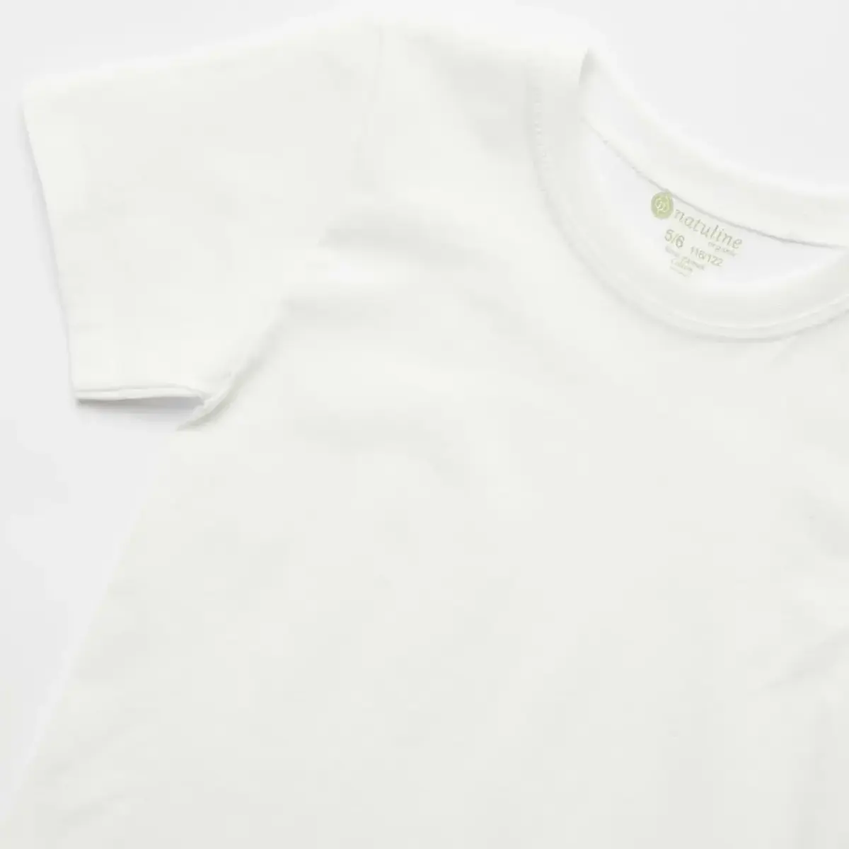 Natuline Organik T-Shirt Penye 2li Beyaz