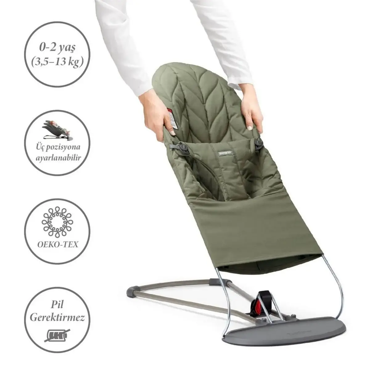 Babybjörn Bliss Ana Kucağı Petal Woven Dark Green